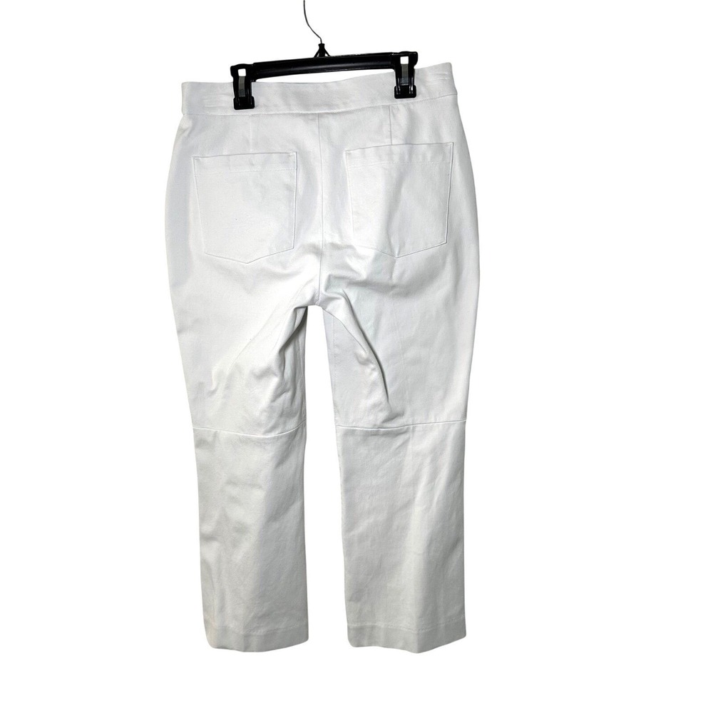 SPANX White Kick Flare Pants M Cropped Pull On Stretch Work Travel Slimming - Picture 3 of 7